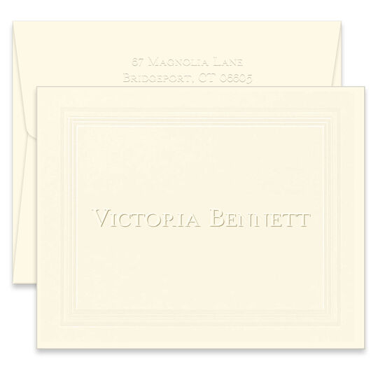 Frame Coventry Folded Note Cards - Embossed